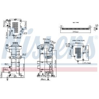Radiateur, réaspiration des gaz d'échappement NISSENS