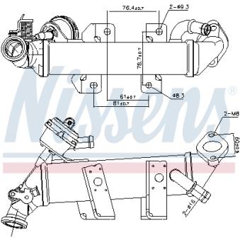 Radiateur, réaspiration des gaz d'échappement NISSENS 989389
