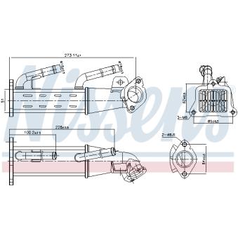 Radiateur, réaspiration des gaz d'échappement NISSENS 989404