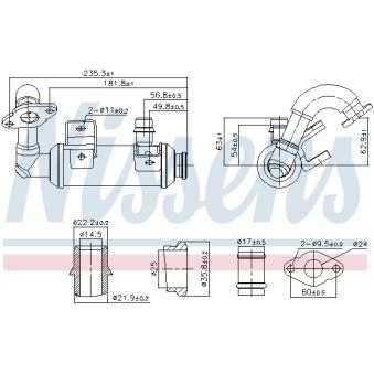 Radiateur, réaspiration des gaz d'échappement NISSENS 989407