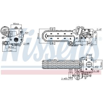 Radiateur, réaspiration des gaz d'échappement NISSENS 989413