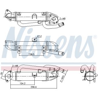 Radiateur, réaspiration des gaz d'échappement NISSENS