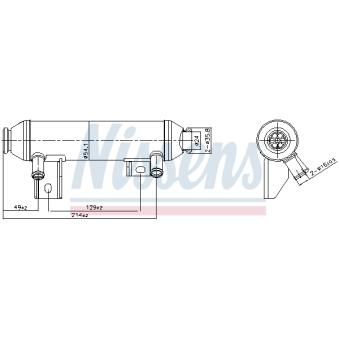 Radiateur, réaspiration des gaz d'échappement NISSENS 989419