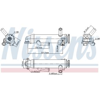 Radiateur, réaspiration des gaz d'échappement NISSENS 989430
