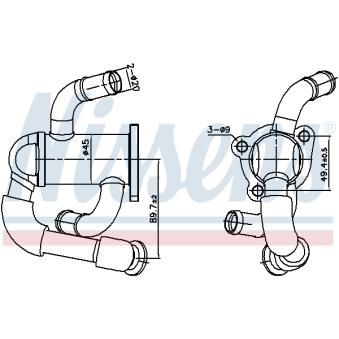 Radiateur, réaspiration des gaz d'échappement NISSENS 989433