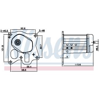 Radiateur, réaspiration des gaz d'échappement NISSENS