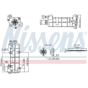 Radiateur, réaspiration des gaz d'échappement NISSENS