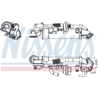 Radiateur, réaspiration des gaz d'échappement NISSENS