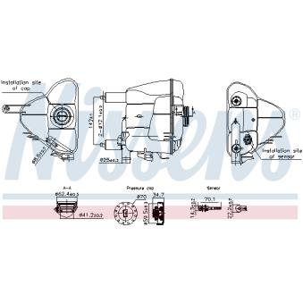 Vase d'expansion, liquide de refroidissement NISSENS 996191