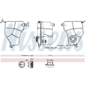 Vase d'expansion, liquide de refroidissement NISSENS 996217