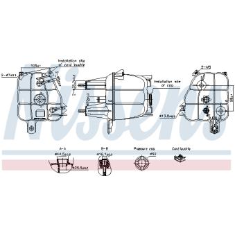 Vase d'expansion, liquide de refroidissement NISSENS 996307