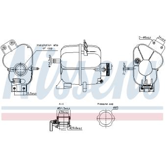 Vase d'expansion, liquide de refroidissement NISSENS 996343