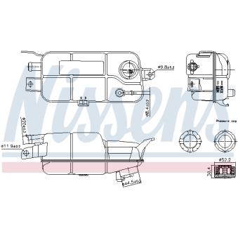 Vase d'expansion, liquide de refroidissement NISSENS 996359