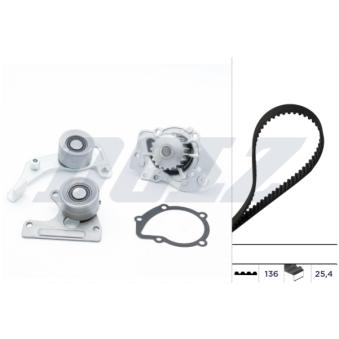 Pompe à eau + kit de courroie de distribution DOLZ