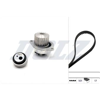 Pompe à eau + kit de courroie de distribution DOLZ