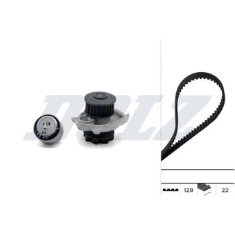 Pompe à eau + kit de courroie de distribution DOLZ KD060