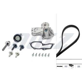 Pompe à eau + kit de courroie de distribution DOLZ