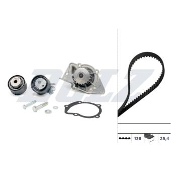 Pompe à eau + kit de courroie de distribution DOLZ