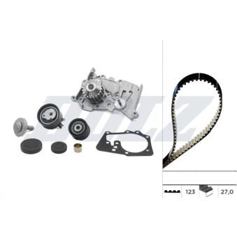 Pompe à eau + kit de courroie de distribution DOLZ KD073