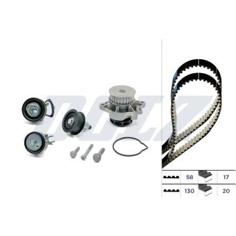 Pompe à eau + kit de courroie de distribution DOLZ KD080