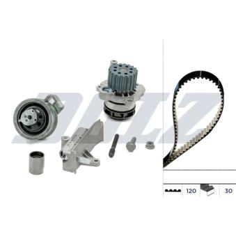 Pompe à eau + kit de courroie de distribution DOLZ KD082