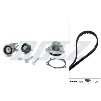 Pompe à eau + kit de courroie de distribution DOLZ