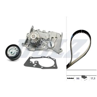 Pompe à eau + kit de courroie de distribution DOLZ