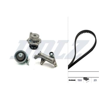 Pompe à eau + kit de courroie de distribution DOLZ KD110