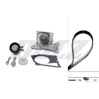 Pompe à eau + kit de courroie de distribution DOLZ