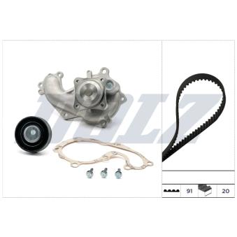 Pompe à eau + kit de courroie de distribution DOLZ