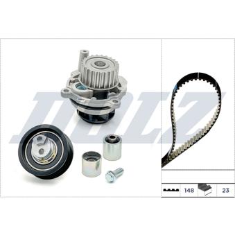 Pompe à eau + kit de courroie de distribution DOLZ KD166