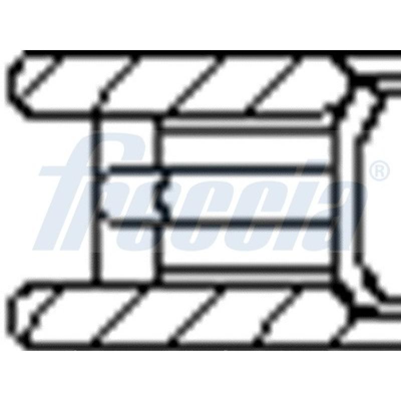 Jeu de segments de pistons FRECCIA FR10-377100 - Visuel 2