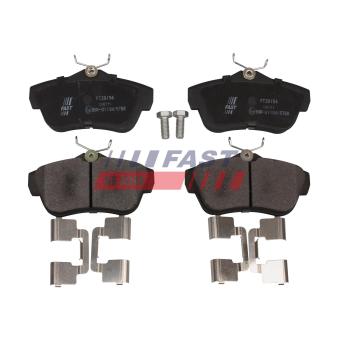 Jeu de 4 plaquettes de frein arrière FAST