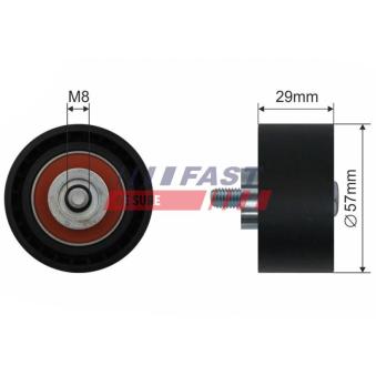 Poulie renvoi/transmission, courroie de distribution FAST