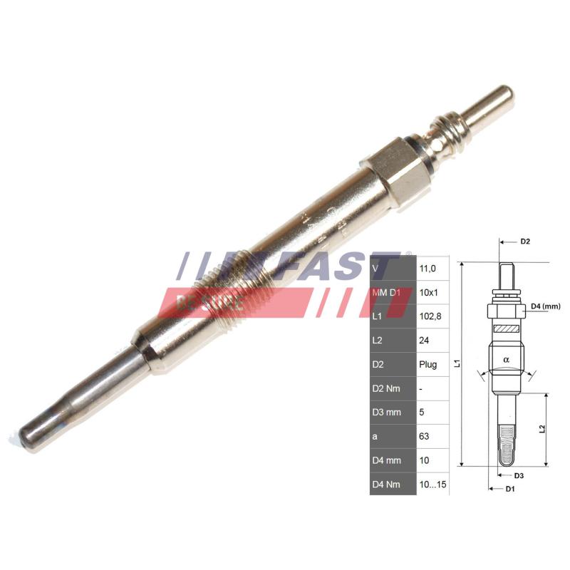 Bougie de préchauffage FAST FT82703 - Visuel 1