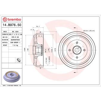 Tambour de frein BREMBO