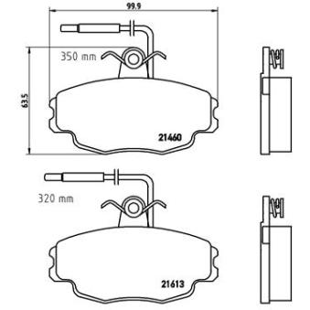 Jeu de 4 plaquettes de frein avant BREMBO