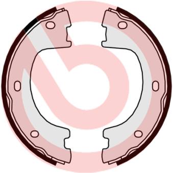 Jeu de mâchoires de frein, frein de stationnement BREMBO