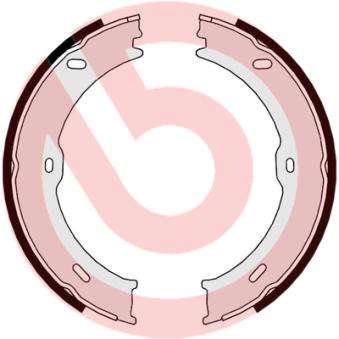 Jeu de mâchoires de frein, frein de stationnement BREMBO