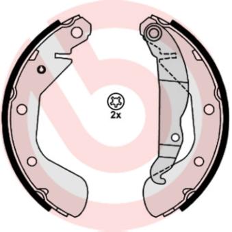 Jeu de mâchoires de frein BREMBO