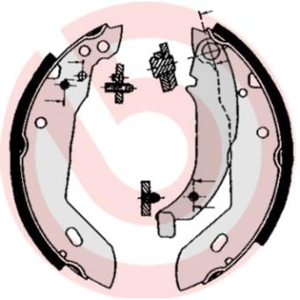 Jeu de mâchoires de frein BREMBO