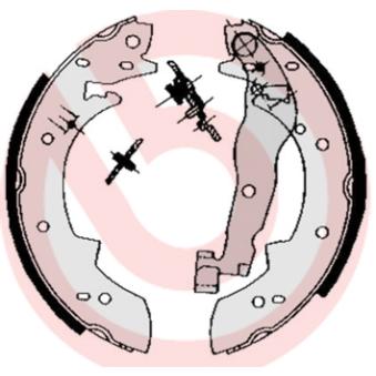 Jeu de mâchoires de frein BREMBO