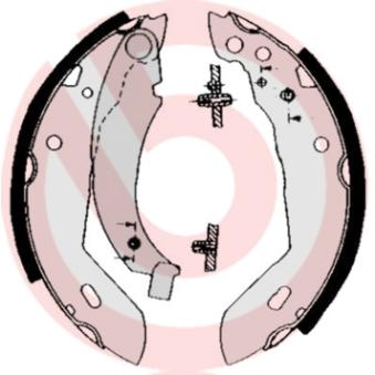 Jeu de mâchoires de frein BREMBO