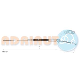 Tirette à câble, frein de stationnement ADRIAUTO 05.0208