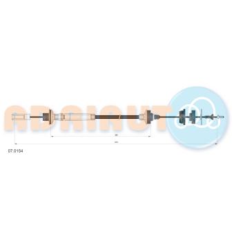 Tirette à câble, commande d'embrayage ADRIAUTO