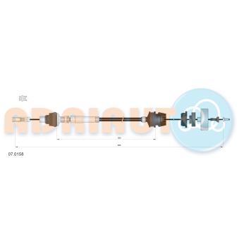 Tirette à câble, commande d'embrayage ADRIAUTO