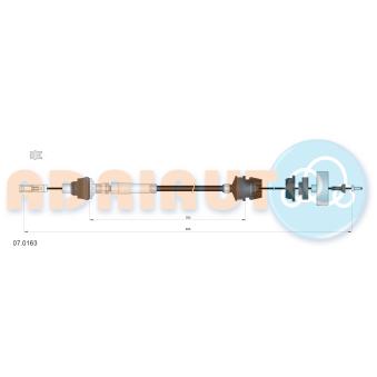 Tirette à câble, commande d'embrayage ADRIAUTO