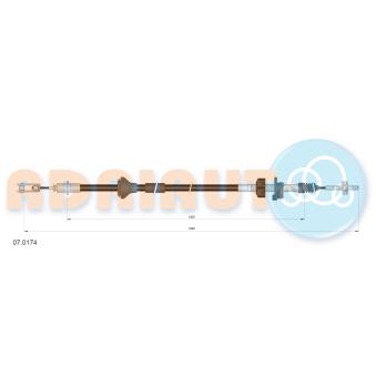 Tirette à câble, commande d'embrayage ADRIAUTO