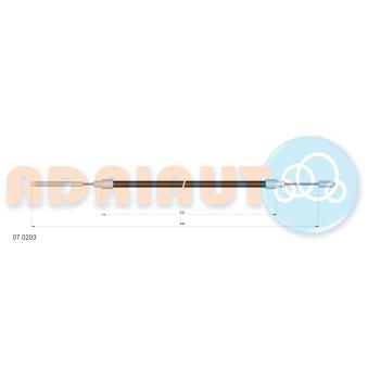 Tirette à câble, frein de stationnement arrière droit ADRIAUTO 07.0203