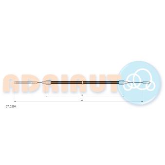 Tirette à câble, frein de stationnement arrière gauche ADRIAUTO 07.0204